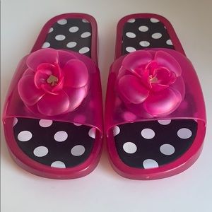 Kate Spade Pink Polka Dot Pool Slides Size 9